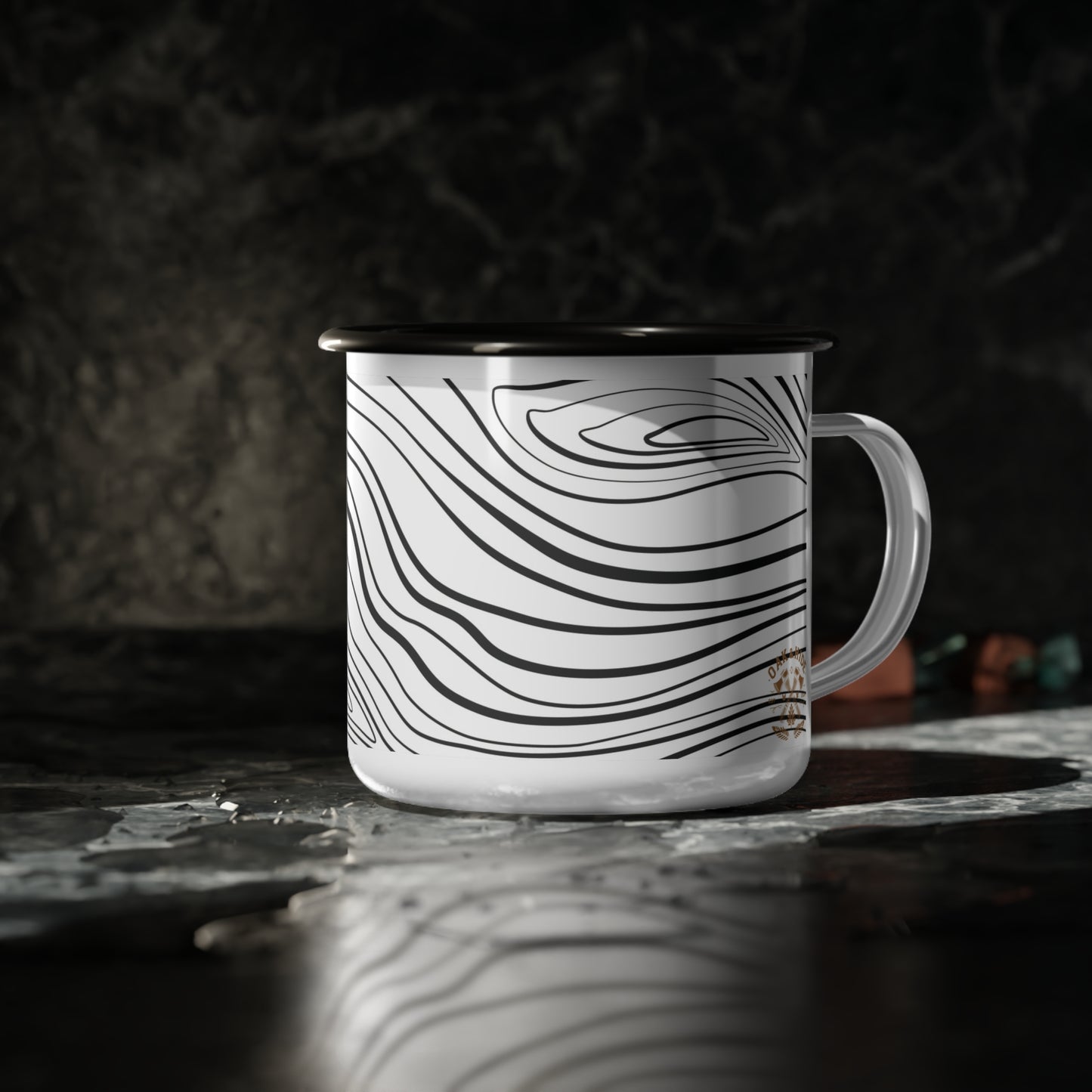 'The Wood Grain' Enamel Camp Cup
