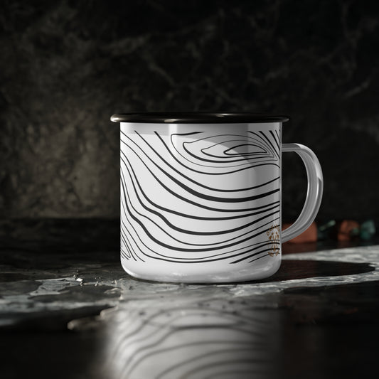 'The Wood Grain' Enamel Camp Cup