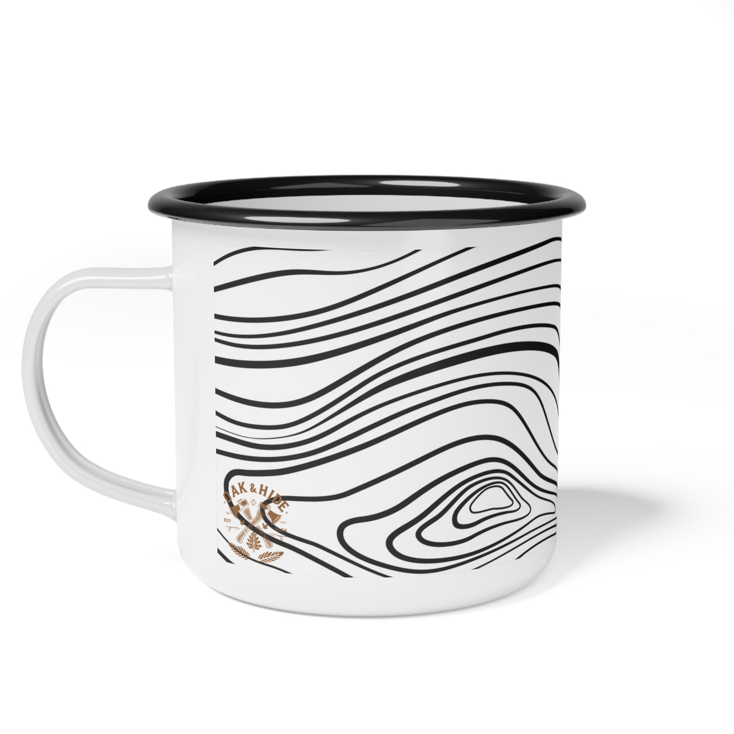 'The Wood Grain' Enamel Camp Cup