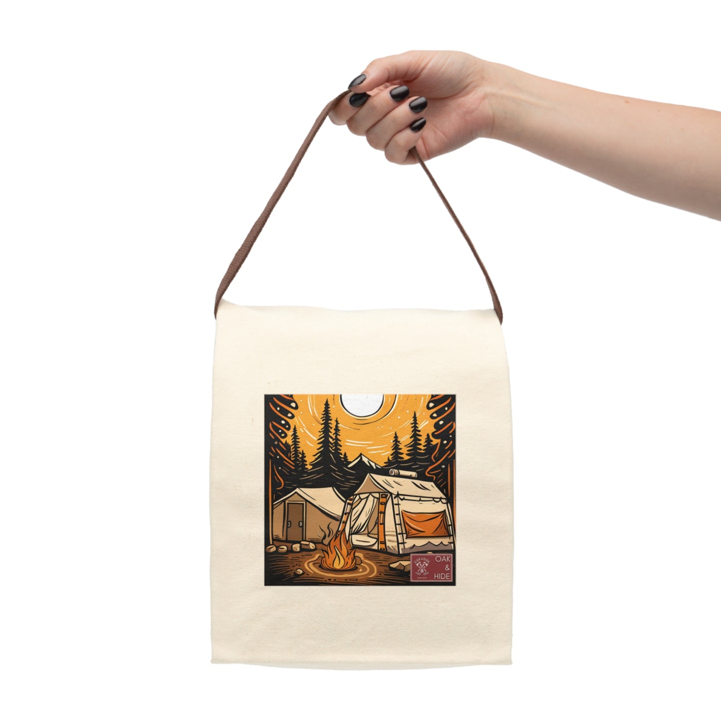 'The Blue Collar' Canvas Lunch Bag With Strap