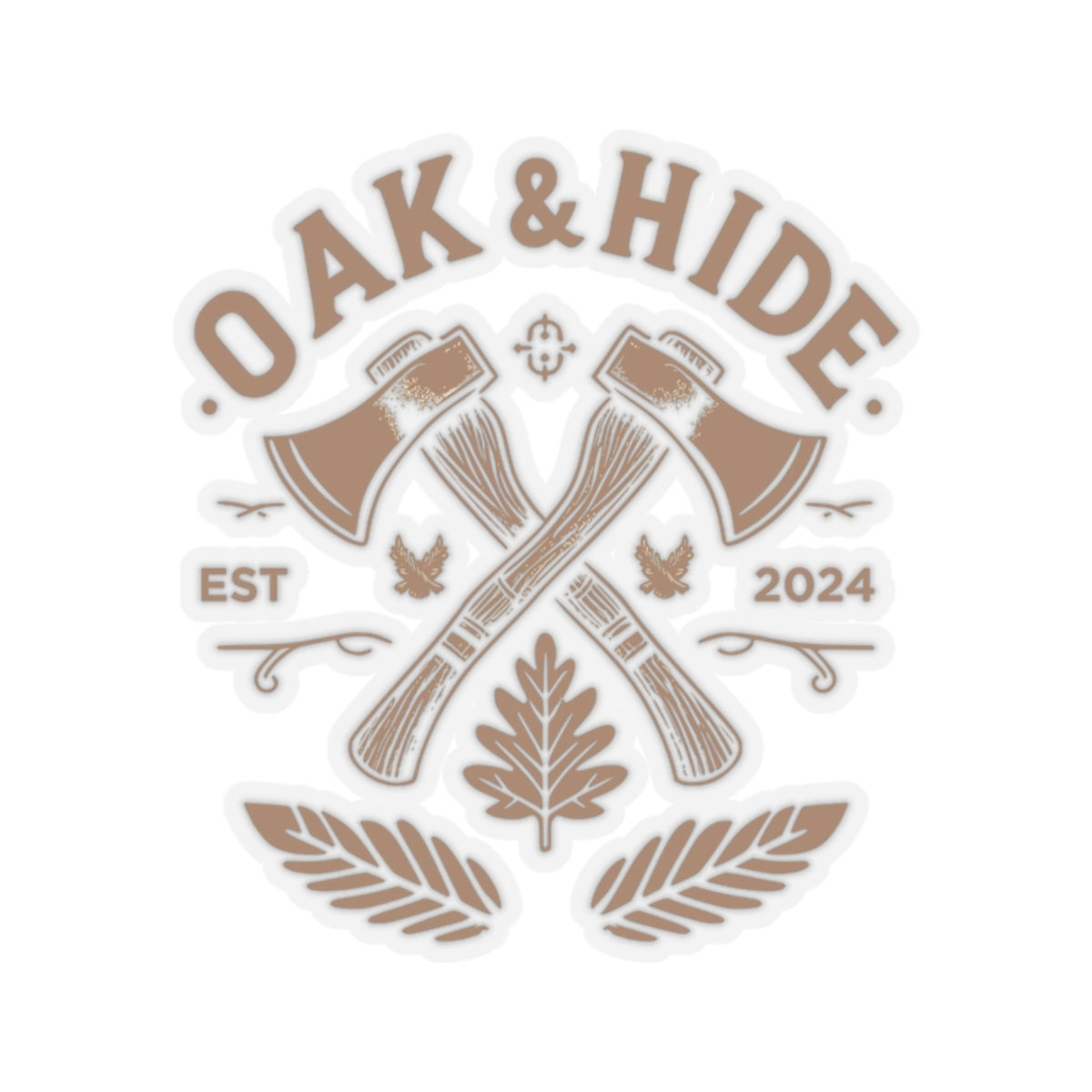 'The Oak & Hide Sticker' w/ Logo