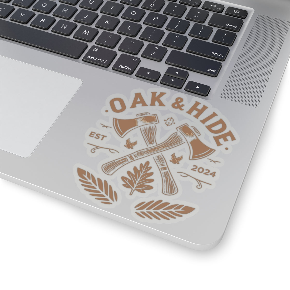 'The Oak & Hide Sticker' w/ Logo
