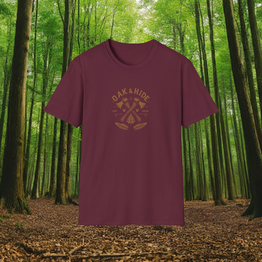 'The Oak & Hide T-Shirt' w/ Logo