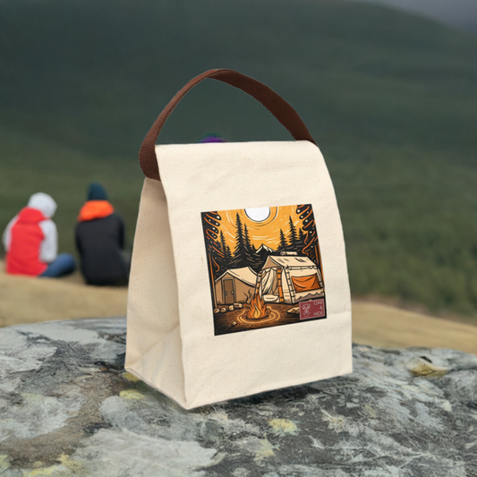 'The Blue Collar' Canvas Lunch Bag With Strap