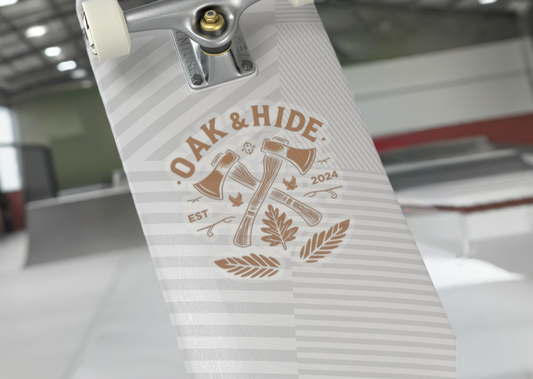 'The Oak & Hide Sticker' w/ Logo